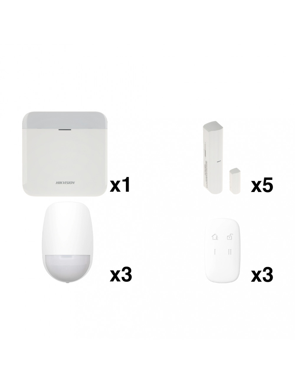 Hikvision DS-PWA64-Kit-WE-31 - Alarme Sans Fil Idéale pour Appartements et Bureaux