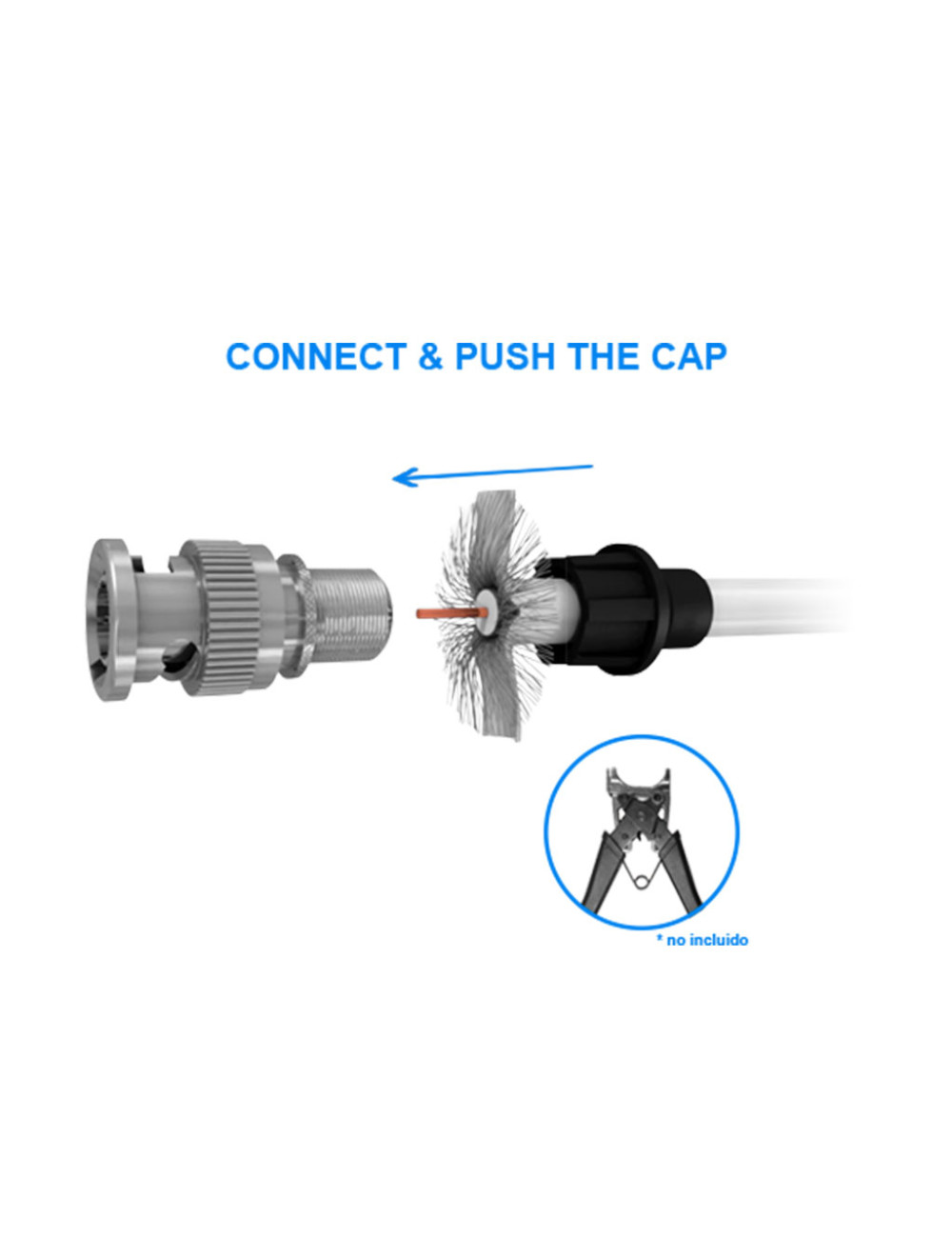 Safire CON100-CAP - Connecteur BNC pour Crimpage