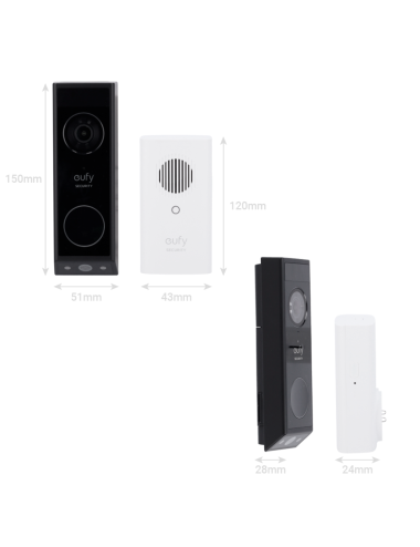 Eufy EUFY-DOORBELL-E340-KIT - Sonnette Vidéo 2K