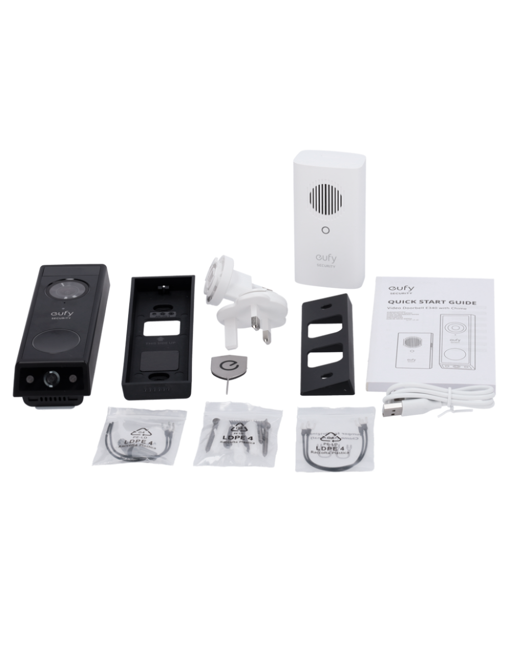 Eufy EUFY-DOORBELL-E340-KIT - Sonnette Vidéo 2K