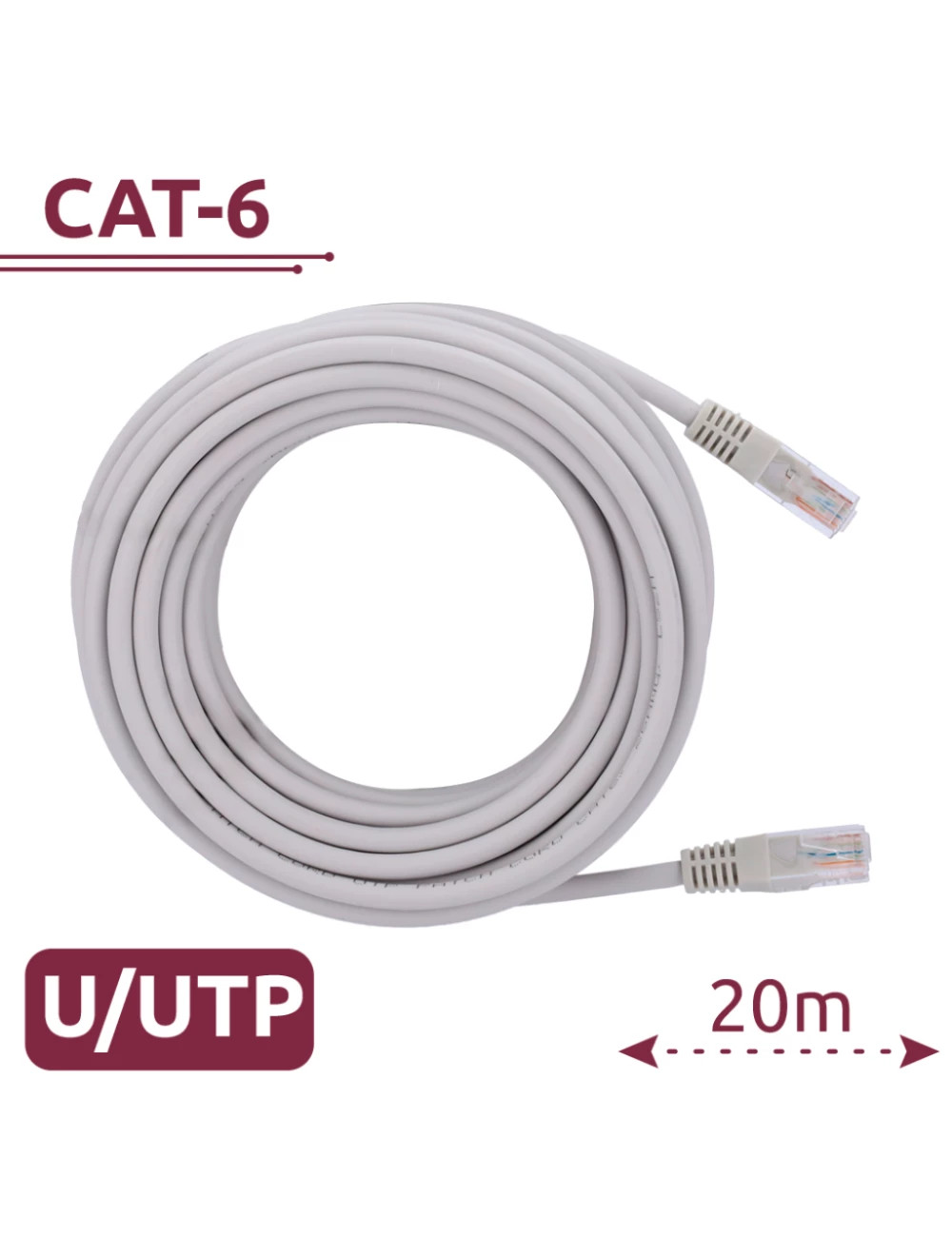 Safire UTP6-H-20W - Câble Ethernet Catégorie 6 20 mètres