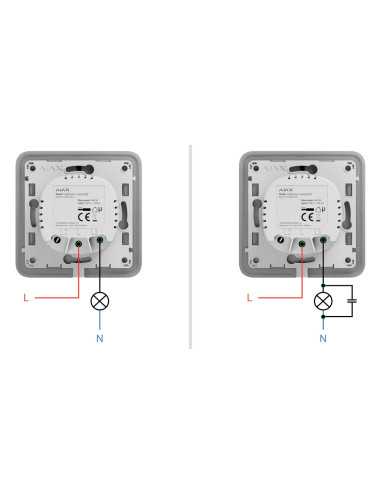 Ajax LightCore (1-Gang) Jeweller - Relais pour interrupteur intelligent