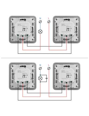 Ajax LightCore (2-Way) Jeweller - Relais pour interrupteur intelligent double