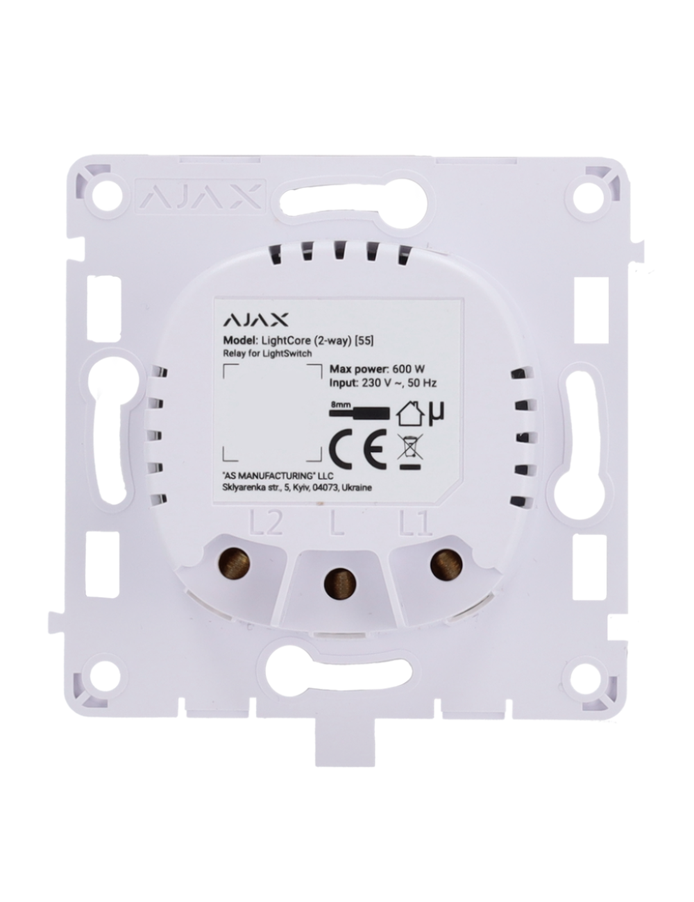 Ajax LightCore (2 Way) - Relais pour interrupteur intelligent